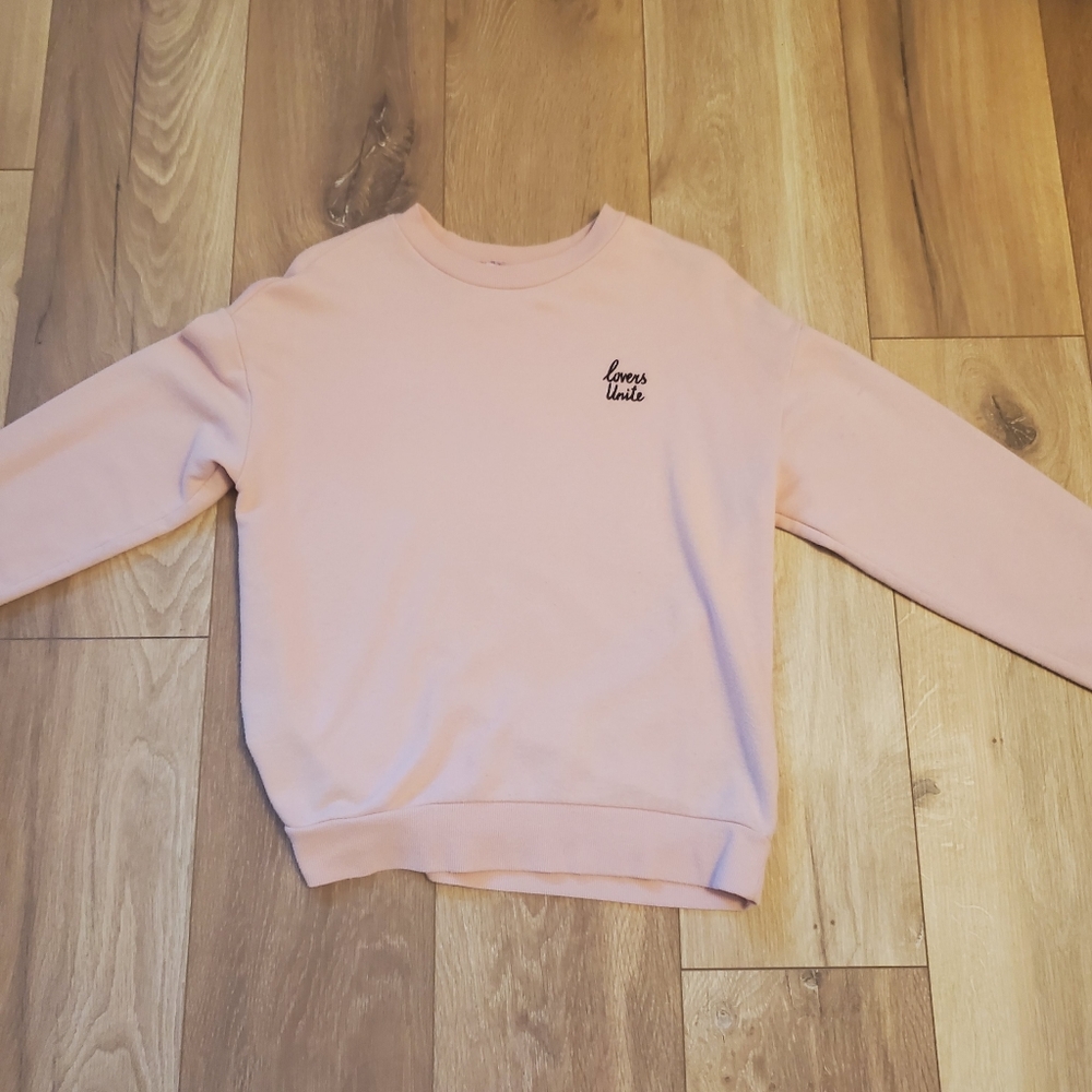 H&M light pink light sweat shirt